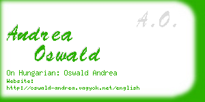 andrea oswald business card